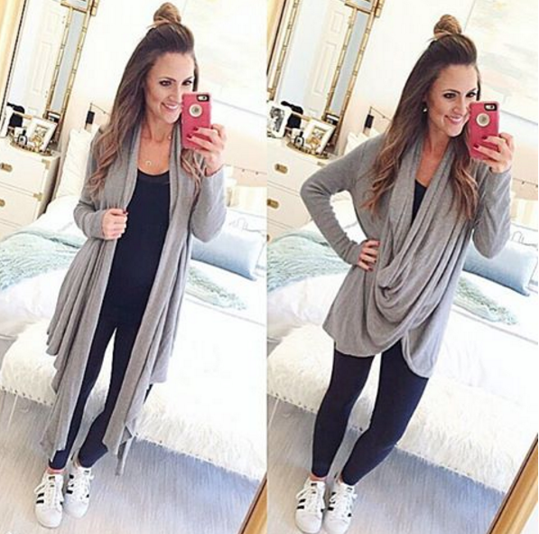 Amazing two in one wrap sweater thats so soft and cozy and perfect for winter loungewear