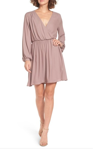 Lush Surplice Skater Dress