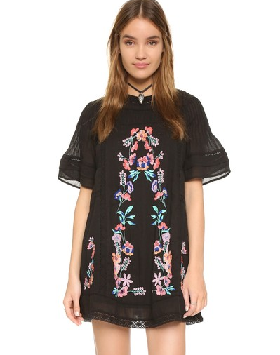 embroidered tunic dress