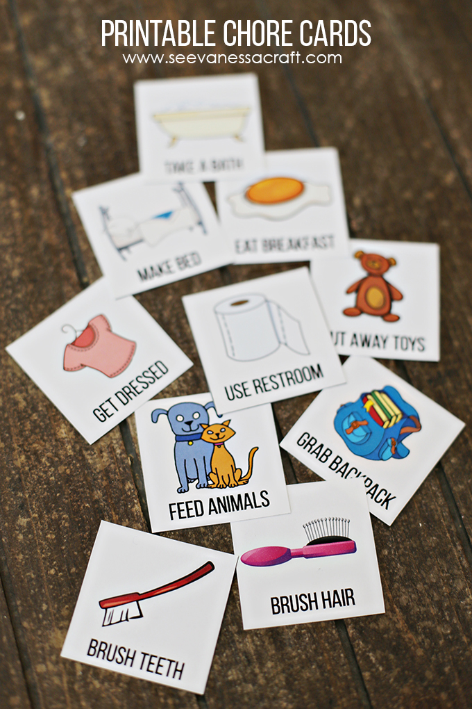 Printable chore cards