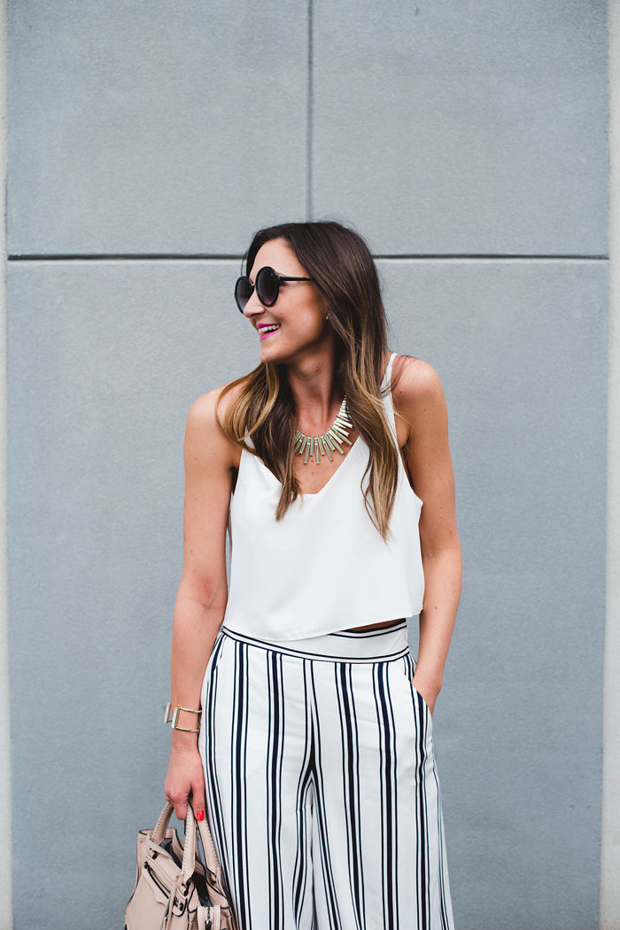 1 State, Wide Leg Pants, Crop Top, Trench Vest, Rebecca Minkoff Reagan 