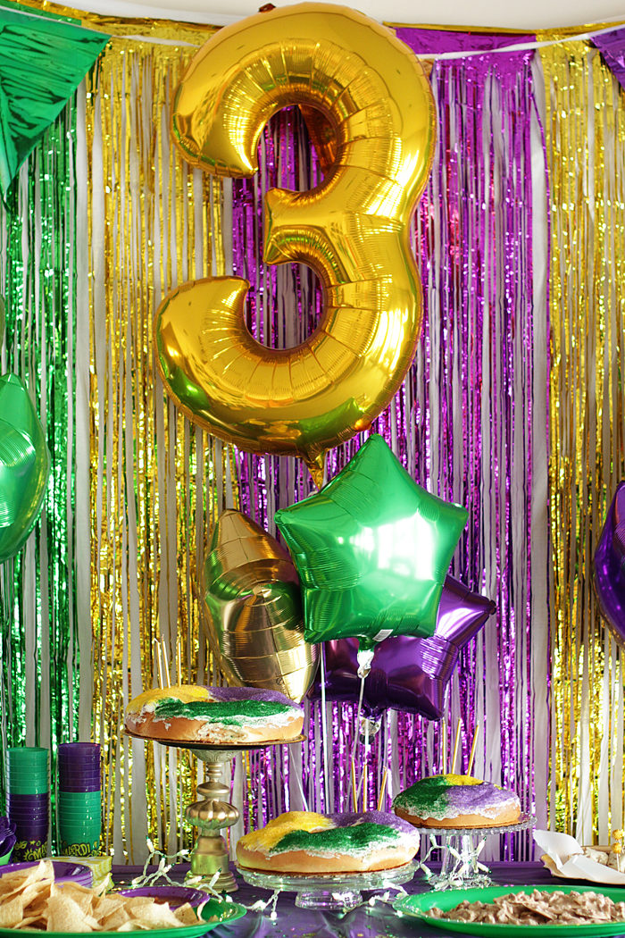 Mardi Gras Party, Kids Party, DIY Party, King Cake