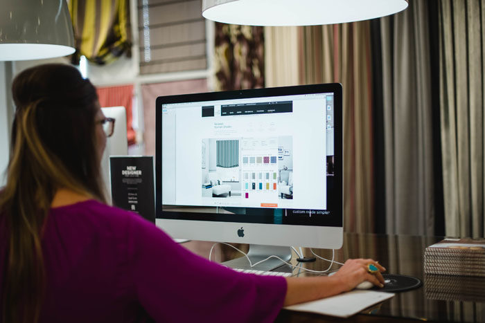 Blogger Mallory Fitzsimmons of Style Your Senses chooses custom roman shades at The Shade Store in Charlotte, NC.