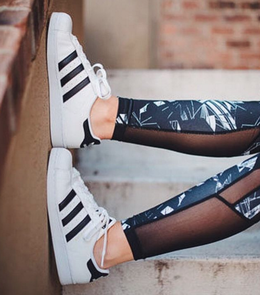 Adidas Superstar sneakers are the "it" shoe for Fall and perfect for busy moms!