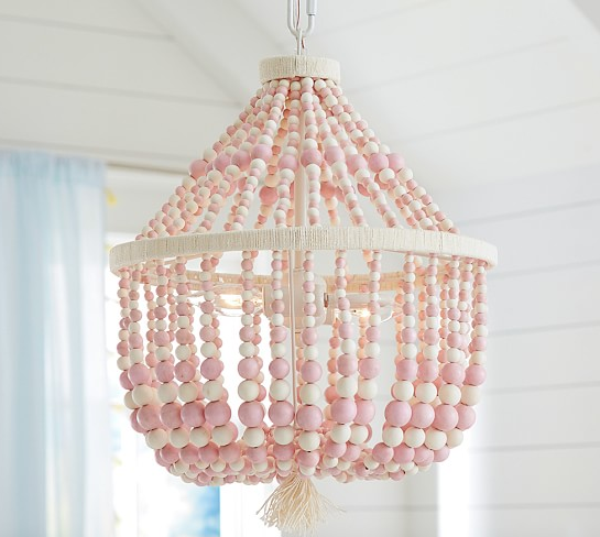 pink dahlia chandelier