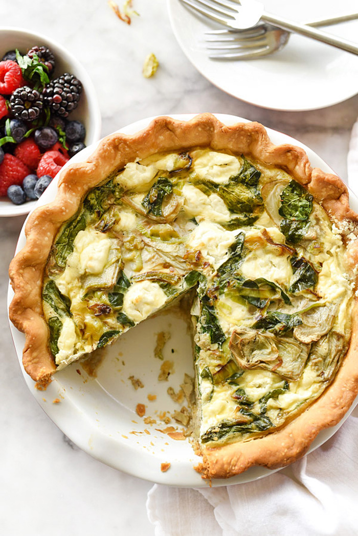 artichoke-spinach-and-goat-cheese-quiche-foodiecrush-com-040 - Christmas Morning Brunch Ideas for Christmas Morning featured by popular Texas lifestyle blogger, Style Your Senses