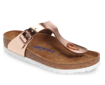 rose gold birkenstocks