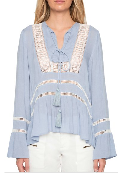 crochet peasant top