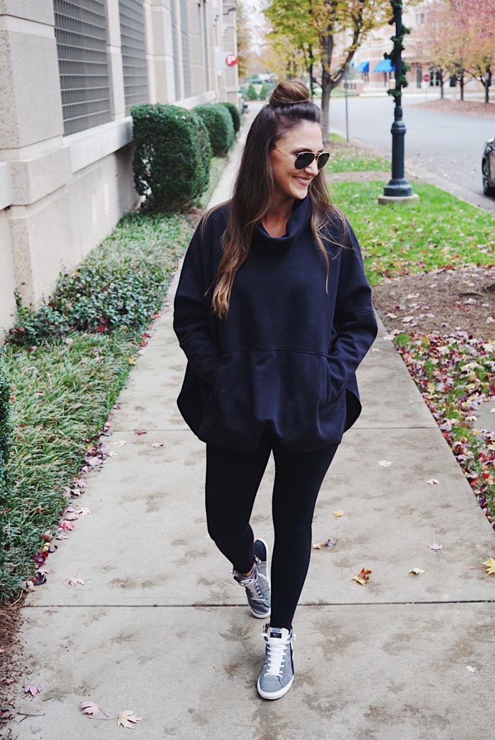 Winter athleisure tops for busy moms