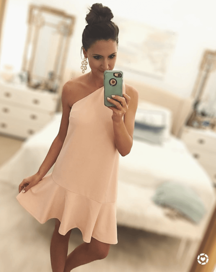 Spring one shoulder dress