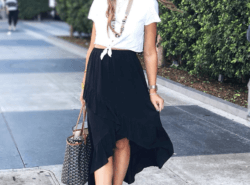 ruffle skirt and crop top